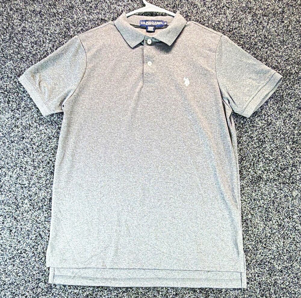 U.S. Polo Assn. Polo Shirt Men's S Gray Short Sleeve Collared Logo
